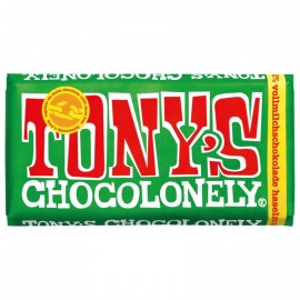Tony's Chocolonely milk chocolate with hazelnut 180g