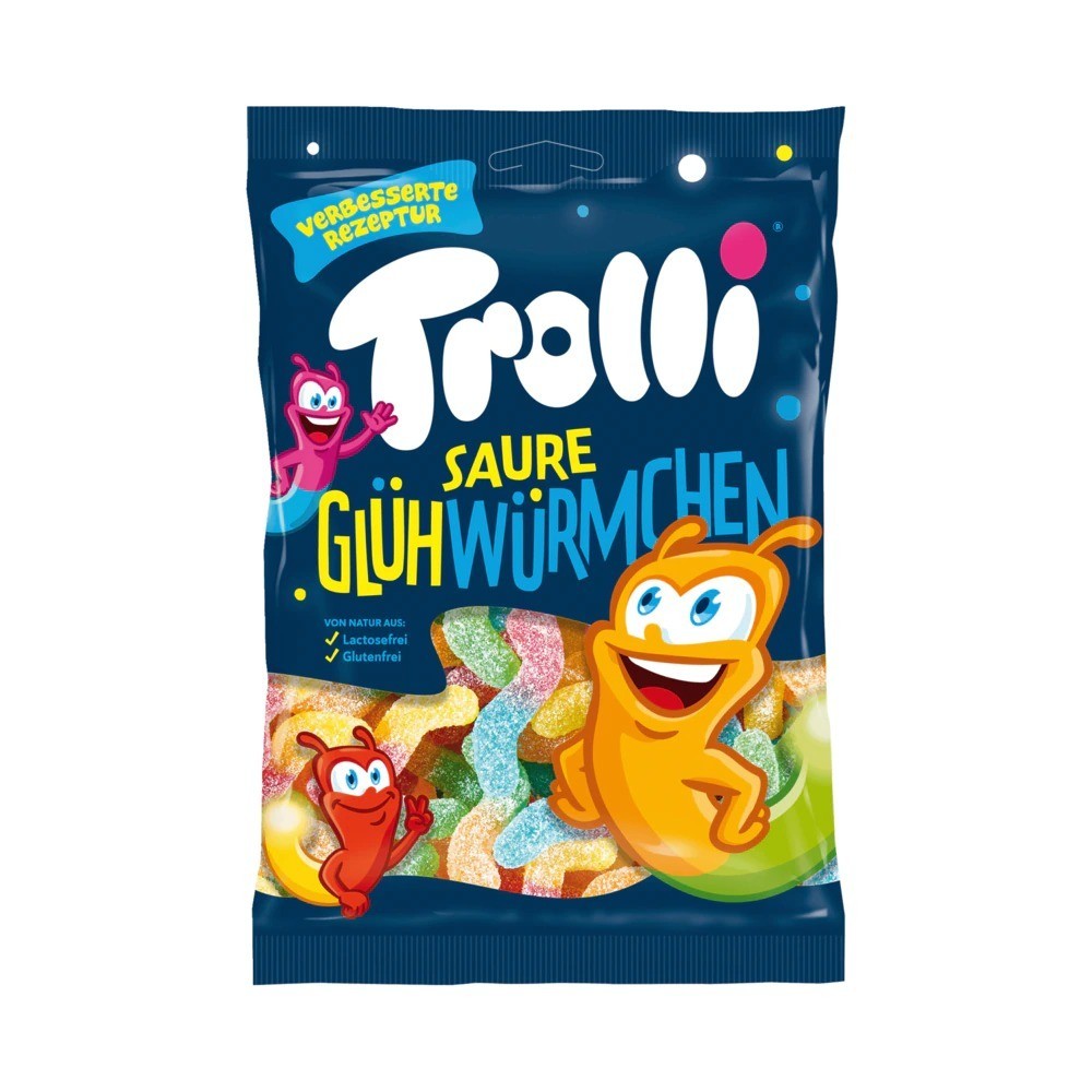Trolli Gummy Candy Sour Glowworms 200g