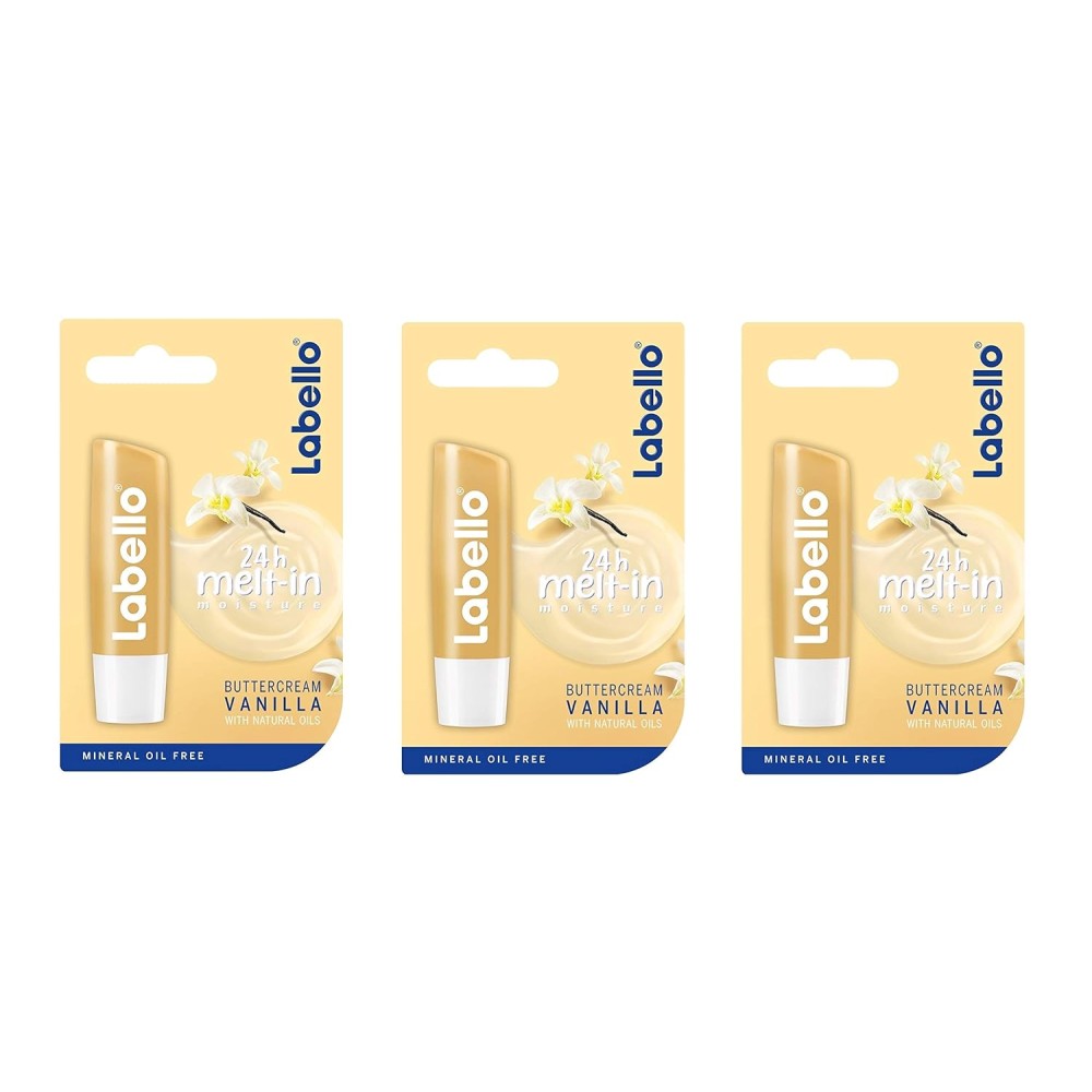Labello Vanilla Buttercream Lip Balm 4,8 g (3-Pack)