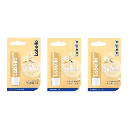 Labello Vanille-Buttercreme Lippenbalsam 4,8 g (3er-Pack)