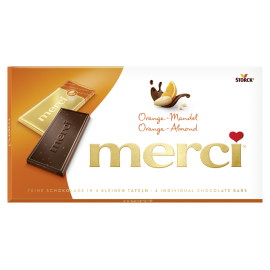 Storck Merci Orange-Almond Chocolate 100 g / 3.5 oz