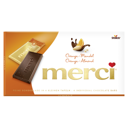 Storck Merci Orange-Almond Chocolate 100 g / 3.5 oz