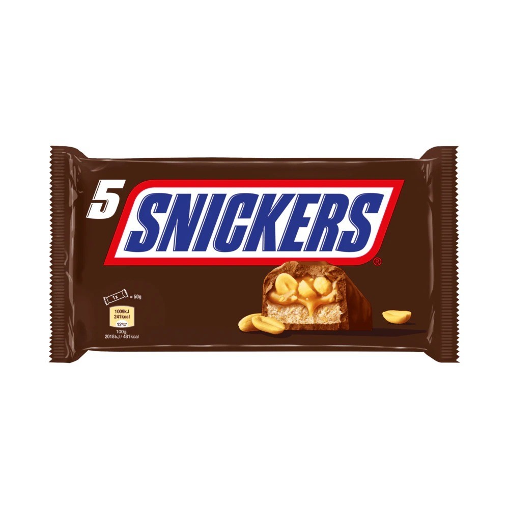 Snickers chocolate bar 5x50g