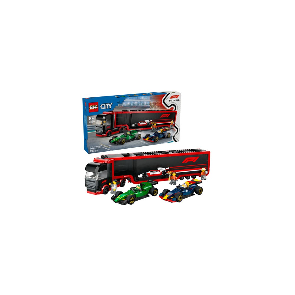 LEGO® City 60445 F1® Truck With Rb20 & AMR24 F1® Cars