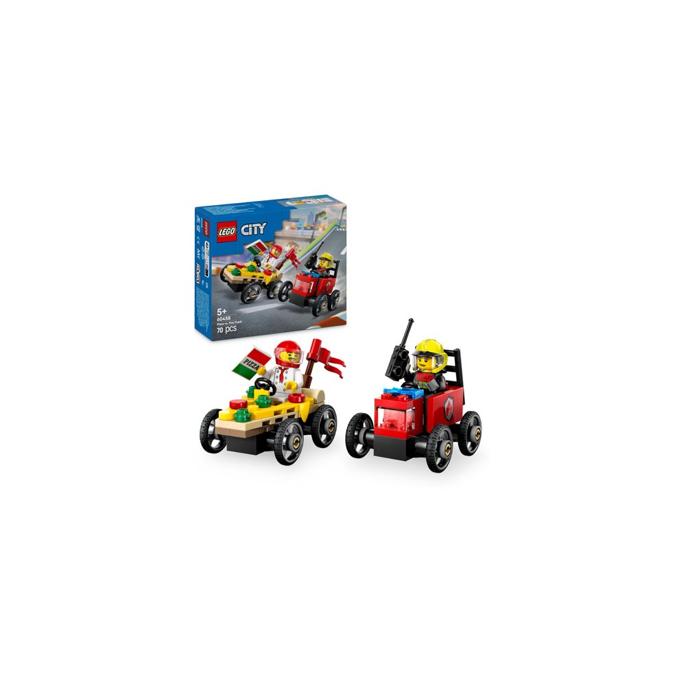 LEGO® City 60458 Pizza vs. Fire Truck Race Car Pack