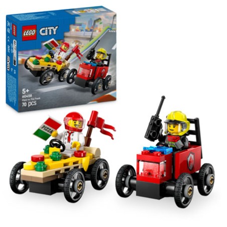 LEGO® City 60458 Pizza vs. Fire Truck Race Car Pack