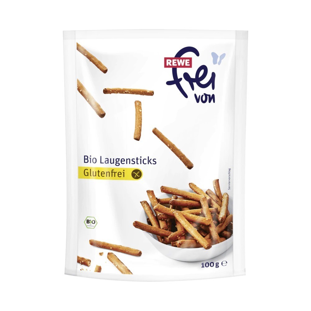 REWE frei von organic pretzel sticks, gluten-free 100g