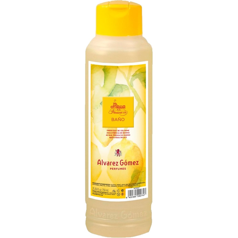 Alvarez Gomez Agua Fresca Zitronen-Splash Klassisches Kölnischwasser 750 ml