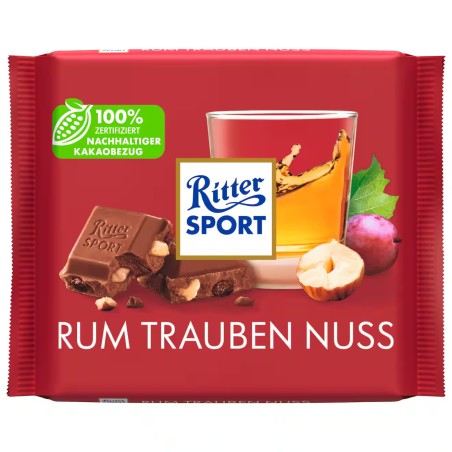 Ritter Sport Rum-Trauben-Nuss-Schokolade 100 g / 3,5 oz