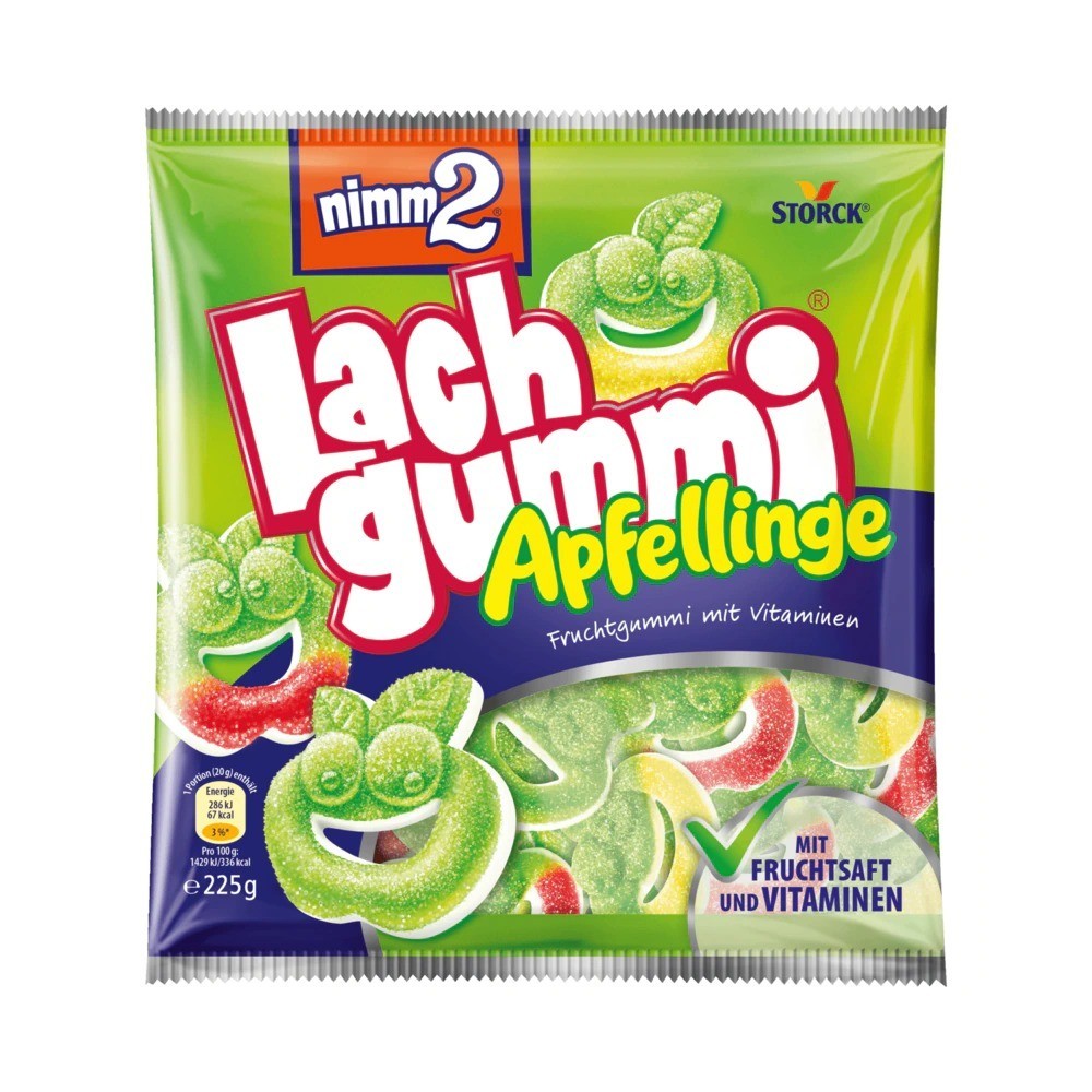 nimm2 laughing gum apple pieces 225g