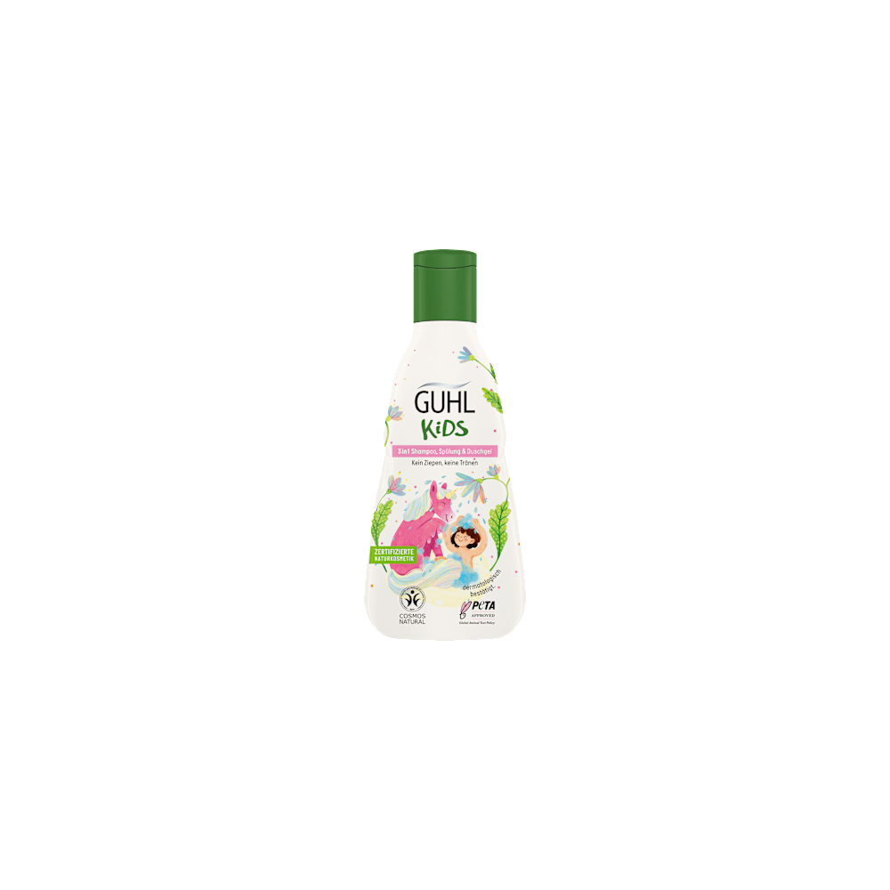 Guhl Kids Almond Milk 3in1 Shampoo, Conditioner & Shower Gel 250 ml / 8.4 fl oz