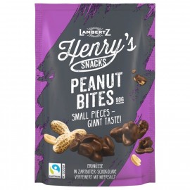 Lambertz Henry's Snacks Peanut-Bites Zartbitter 90g
