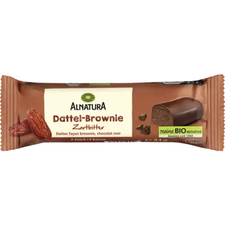 Alnatura Organic Date Brownie Dark Chocolate Fruit Bar 34 g / 1.20 oz