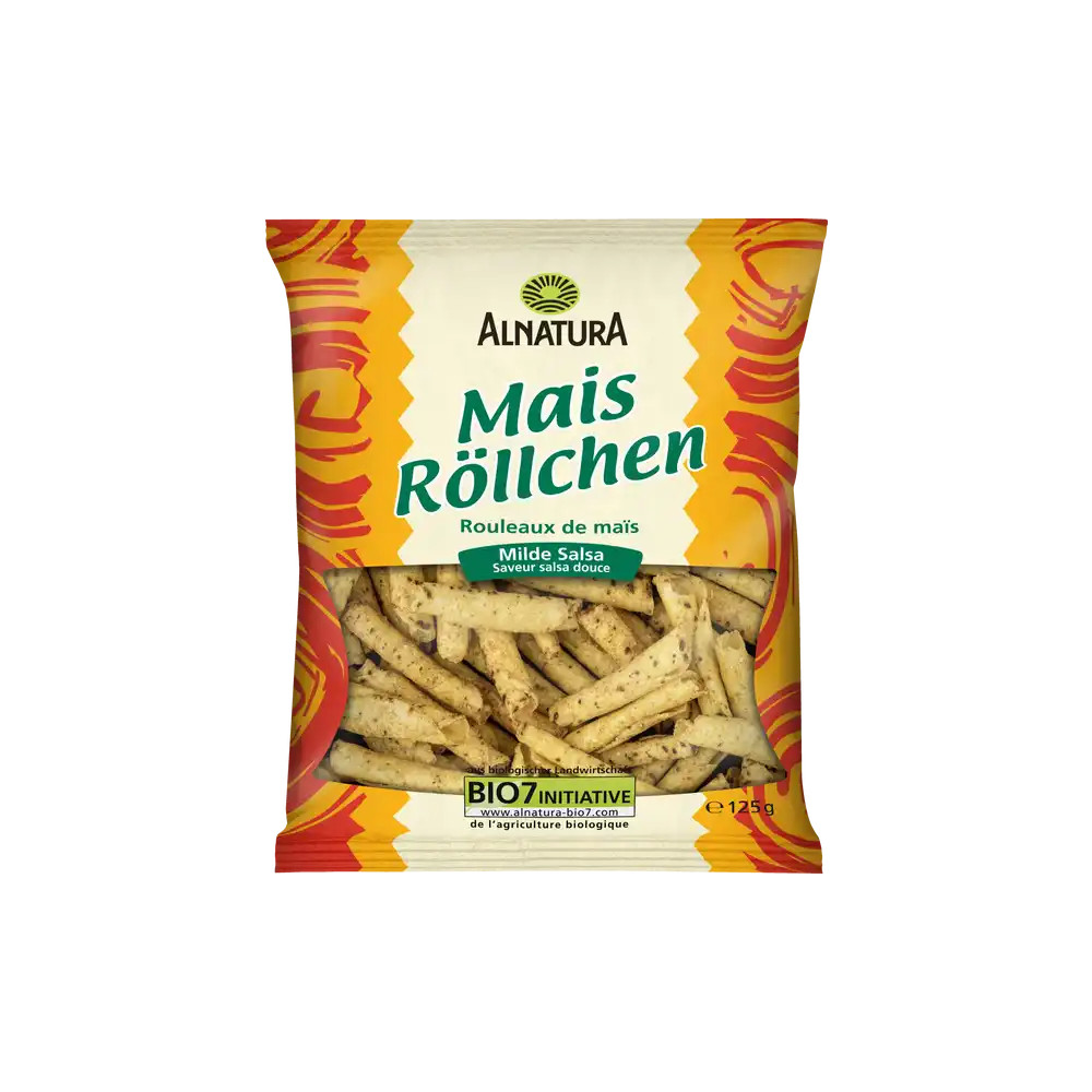 Alnatura Organic Corn Rolls Mild Salsa 125 g / 4.41 oz