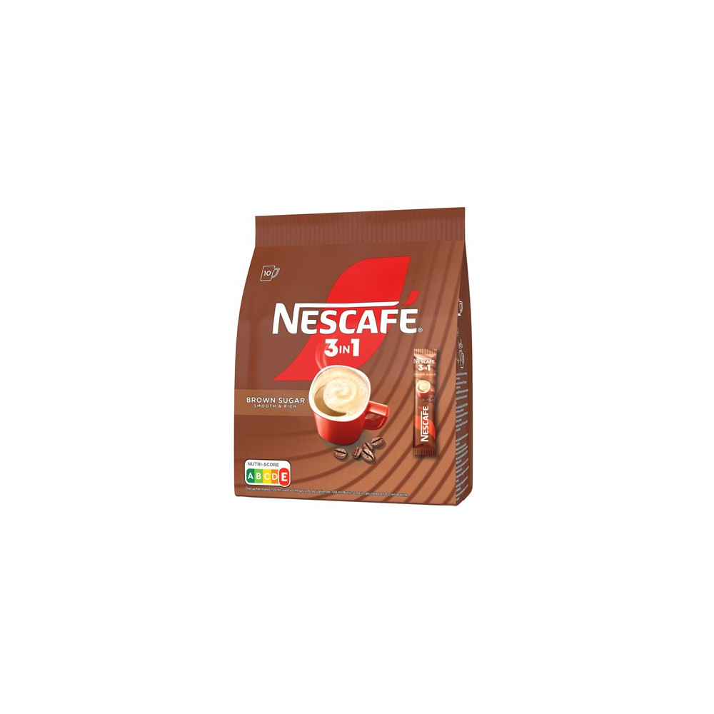 NESCAFÉ 3in1 Brown Sugar 10 x 16.5 g / 0.58 oz