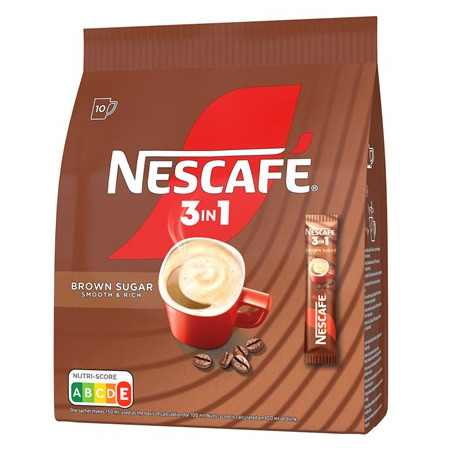 NESCAFÉ 3in1 Brown Sugar 10 x 16.5 g / 0.58 oz