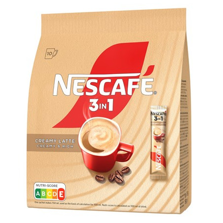 NESCAFÉ 3in1 Creamy Latte 10 x 15 g / 0.53 oz