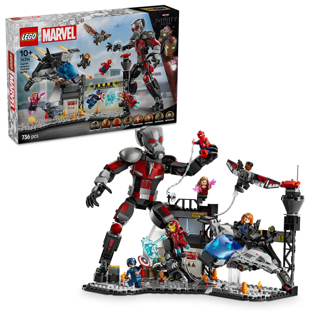 LEGO® Marvel 76314 Captain America: Civil War Action Battle