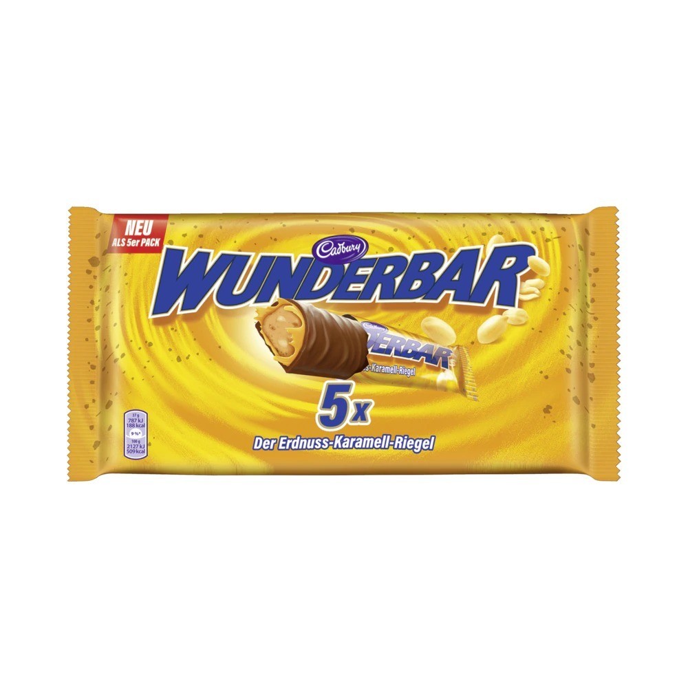 Cadbury Wunderbar Peanut Caramel Bar 185g