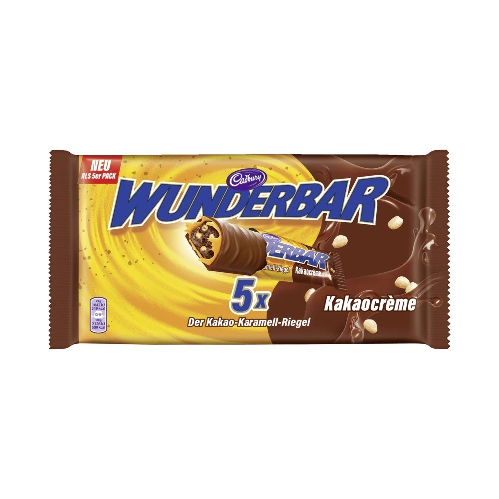 Cadbury Wunderbar Cocoa Caramel Bar 185g