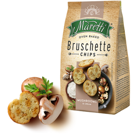 Maretti Bruschette Chips Mushrooms & Cream 140 g