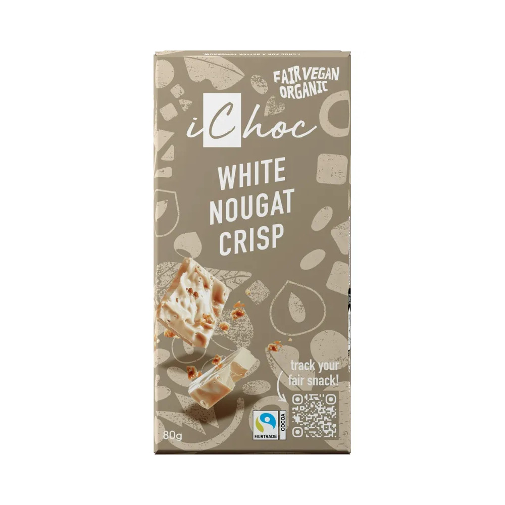 iChoc White Nougat Crisp Chocolate 80 g