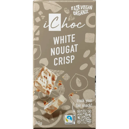 iChoc White Nougat Crisp Chocolate 80 g