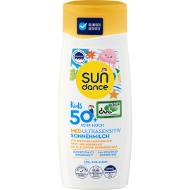 SUNDANCE Kinder MED ultrasensitiv Sonnenmilch LSF50+ 200 ml / 6,8 fl oz