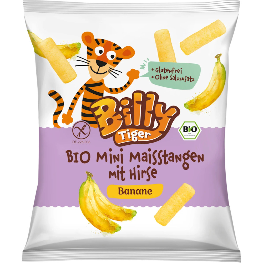Billy Tiger BIO Mini Corn Sticks with Millet Banana flavor 30 g