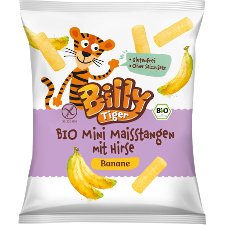 Billy Tiger BIO Mini Corn Sticks with Millet Banana flavor 30 g