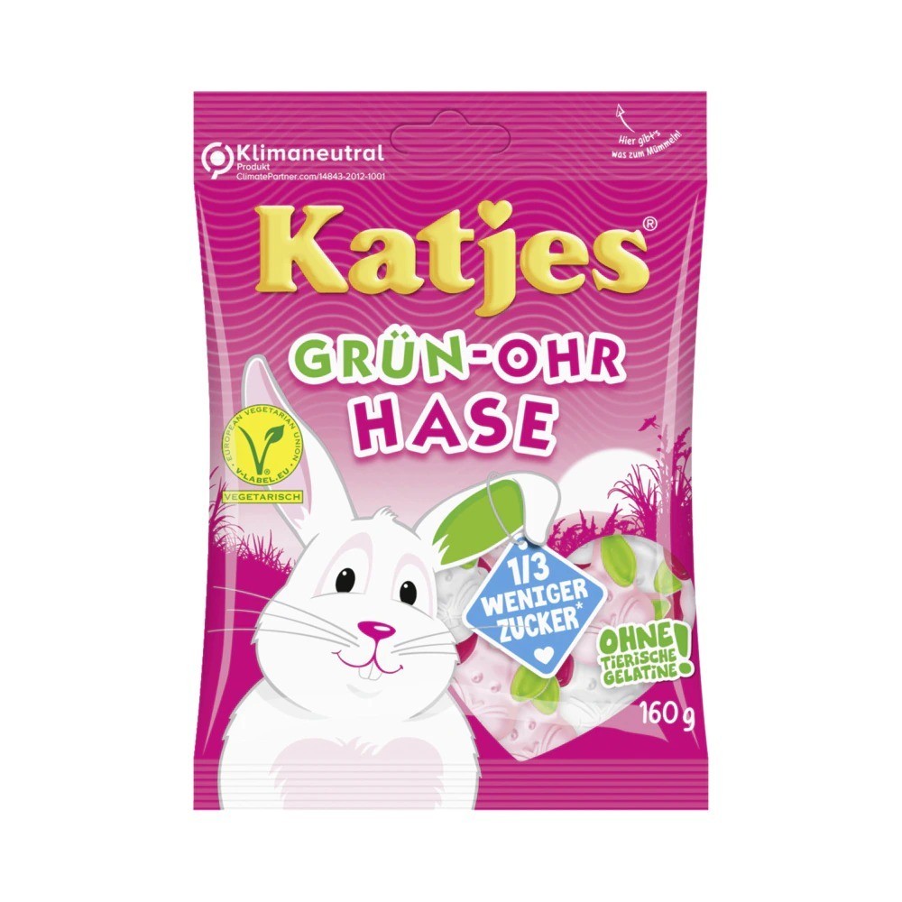 Katjes fruit gum green-ear bunny 160g