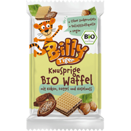 Billy Tiger Children's snack wafers with cocoa, dates & hazelnuts from 3 years 30 g / 1.06 oz