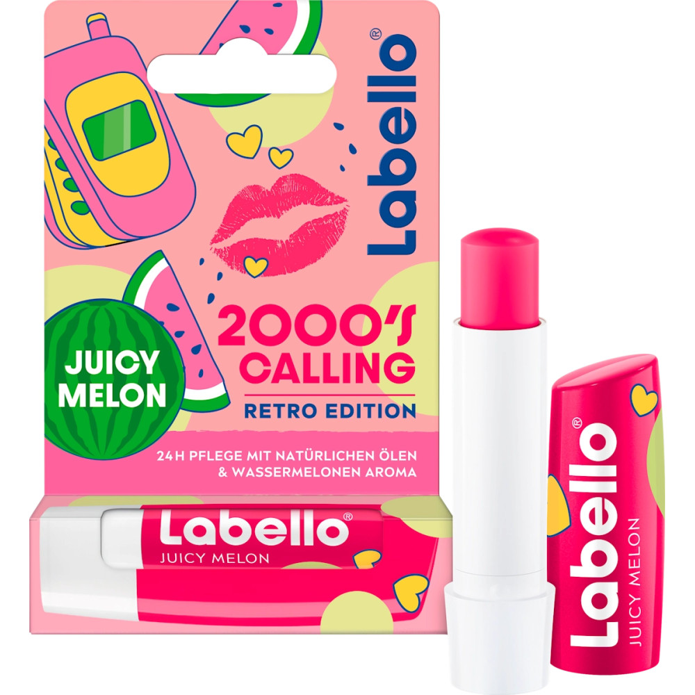 Labello 2000's Calling Retro-Edition Saftige Melone Lippenbalsam 4,8 g