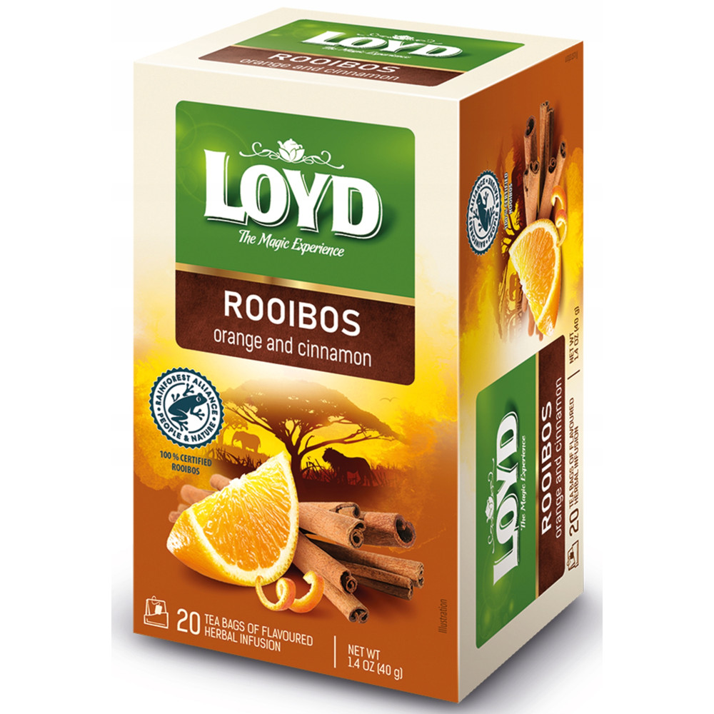 LOYD Instant Fruit Tea Real Rooibos Orange Cinnamon 20 tea bags