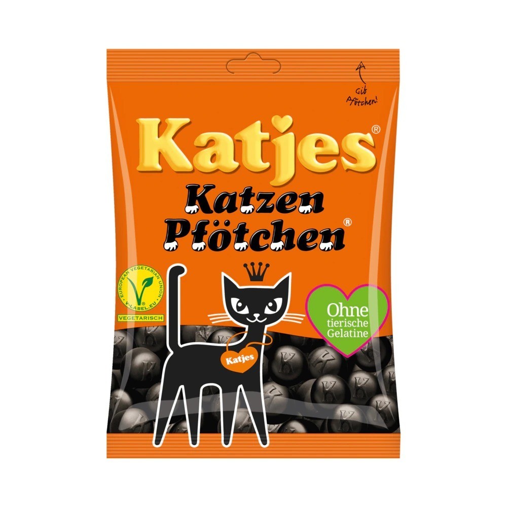 Katjes liquorice cat paws 200g