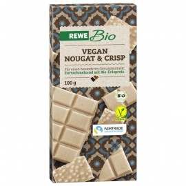 REWE bio chocolate nougat and crisp vegan 100g