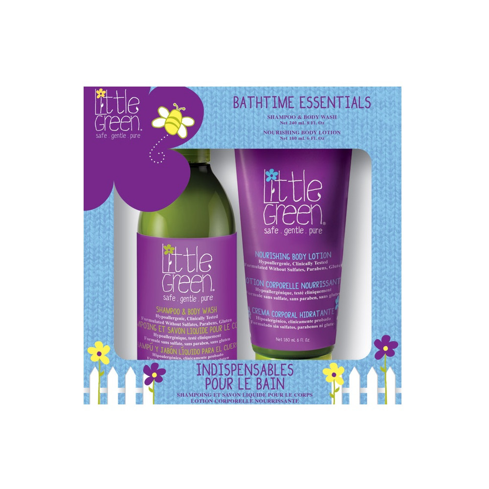 Little Green KIDS Bathtime Essentials Box  240 ml + 180 ml