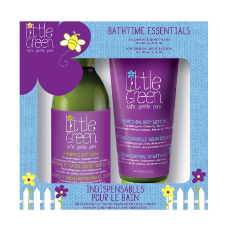 Little Green KIDS Bathtime Essentials Box  240 ml + 180 ml