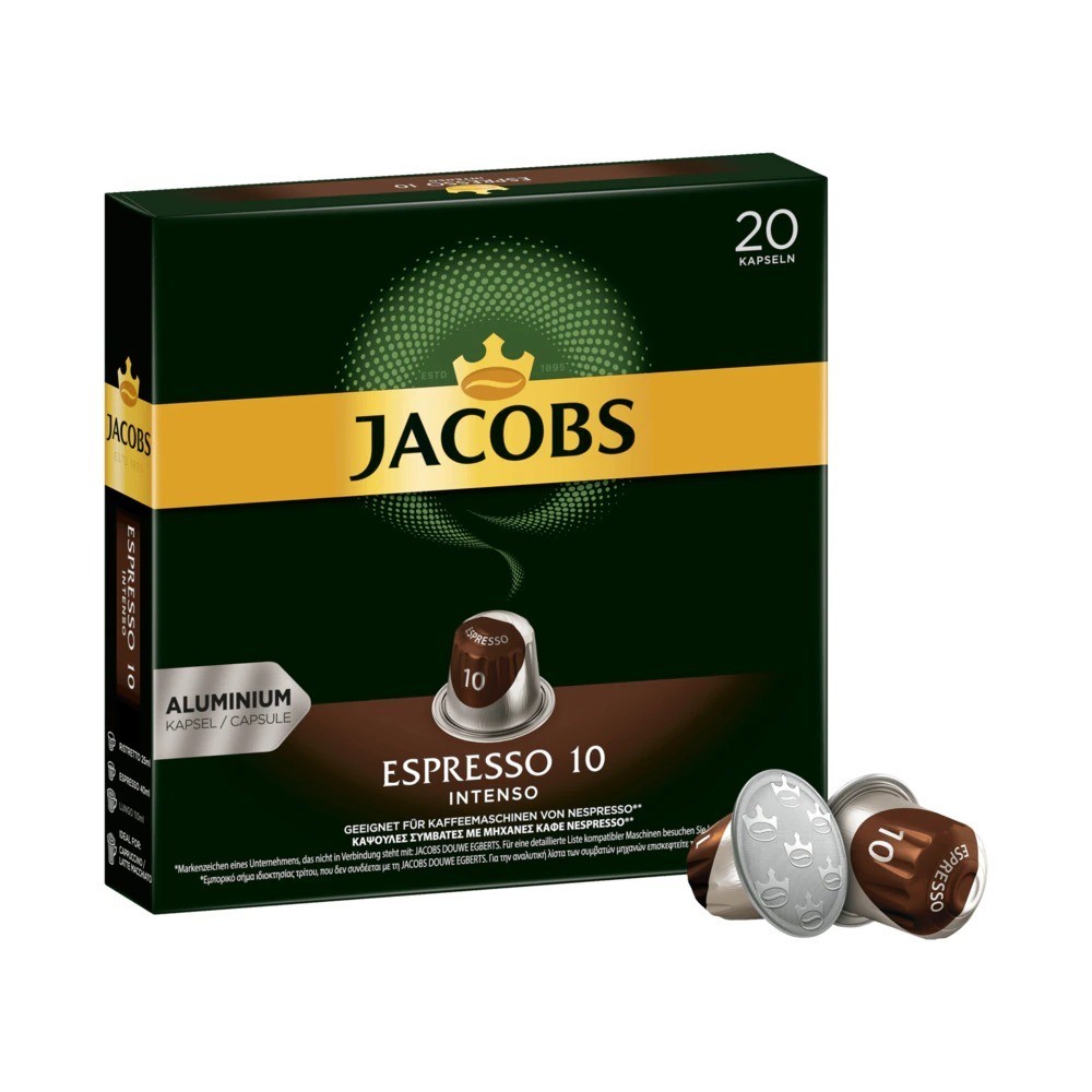 Jacobs coffee capsules Espresso Intenso, compatible