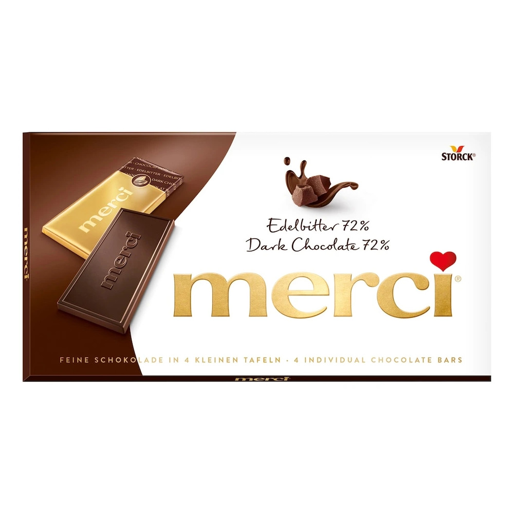 Storck Merci dunkle Schokolade 72% 100 g / 3,5 oz