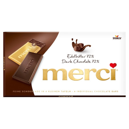 Storck Merci dunkle Schokolade 72% 100 g / 3,5 oz