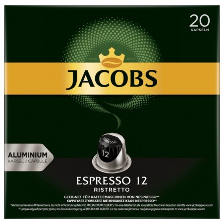 Jacobs coffee capsules Espresso 12 ristretto 104g, 20 Nespresso compatible capsules