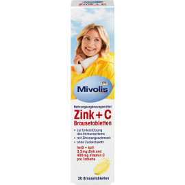 Mivolis Zinc + C effervescent tablets 20 pcs 82 g