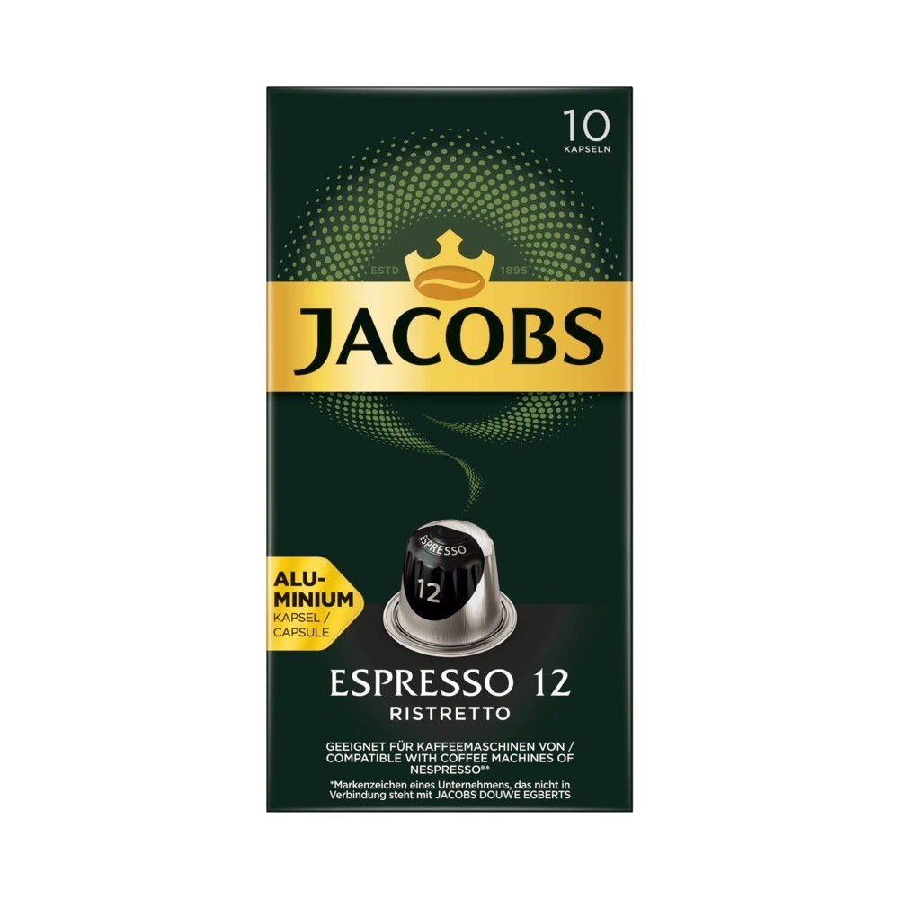 Jacobs coffee capsules Espresso 12 Ristretto 52g, 10 Nespresso compatible capsules