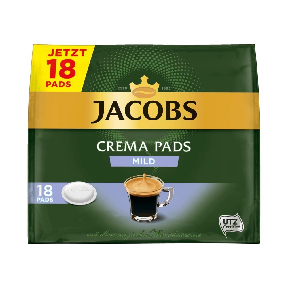 Jacobs Crema Pads Mild 118g, 18 Pads