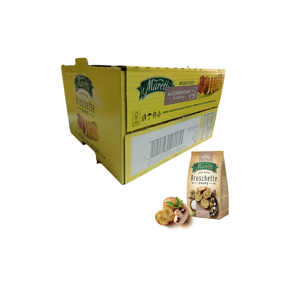 Maretti Bruschette Chips Mushrooms & Cream 15 x 70 g