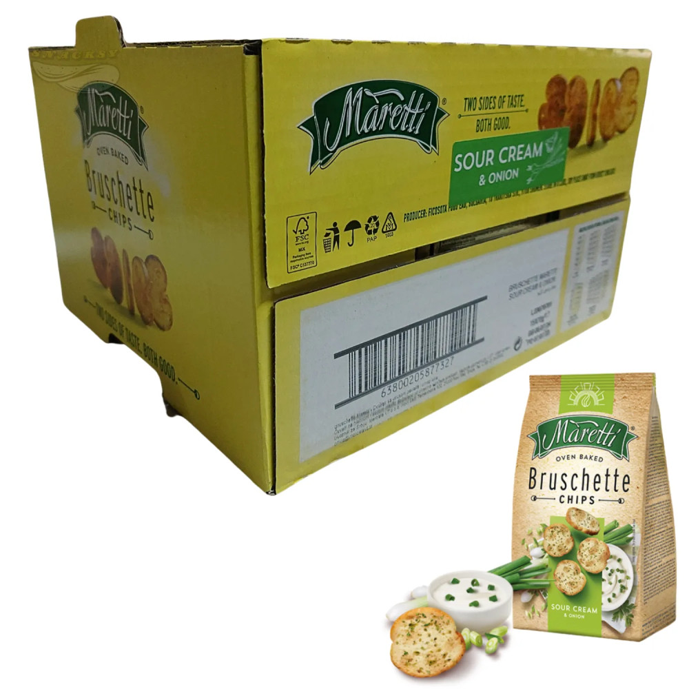 Maretti Bruschette Chips Sour Cream & Onion 15 x 70 g