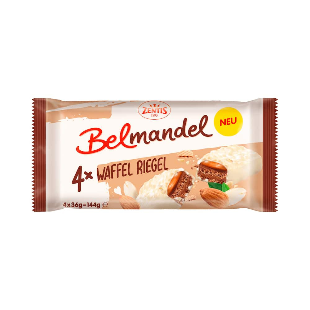 Zentis Belmandel Wafer Bars 144 g / 5.08 oz