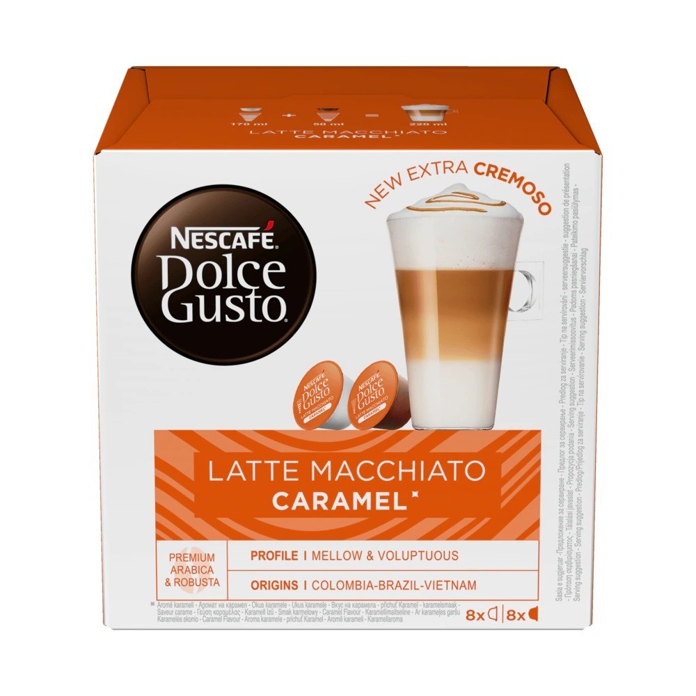 Nescafé Dolce Gusto Latte Macchiato Caramel 145.6, 16 capsules