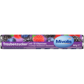 Mivolis Traubenzucker Waldbeere mit 10 Vitaminen 44 g